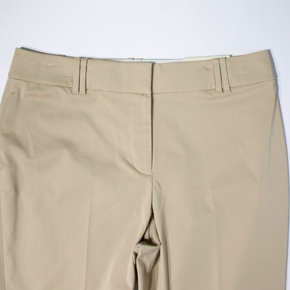 NWT Ann Taylor Curvy Fit Cropped Pants Light Beige Stretch Women Size 10 (A6) - Picture 5 of 14